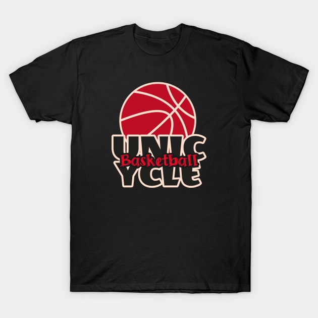 Unicycle Basketball T-Shirt by Chris Coolski